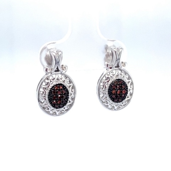 18k Chocolate Brown Natural Diamonds Earrings - Picture 8 of 13